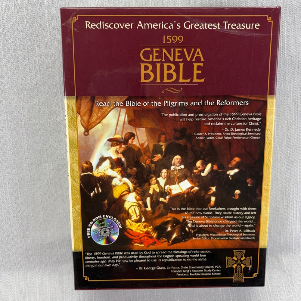 Tolle Lege 1599 Geneva Bible Genuine Leather Black Gold Gilt Edges